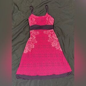 Athleta Pink and Purple Patterned Dress